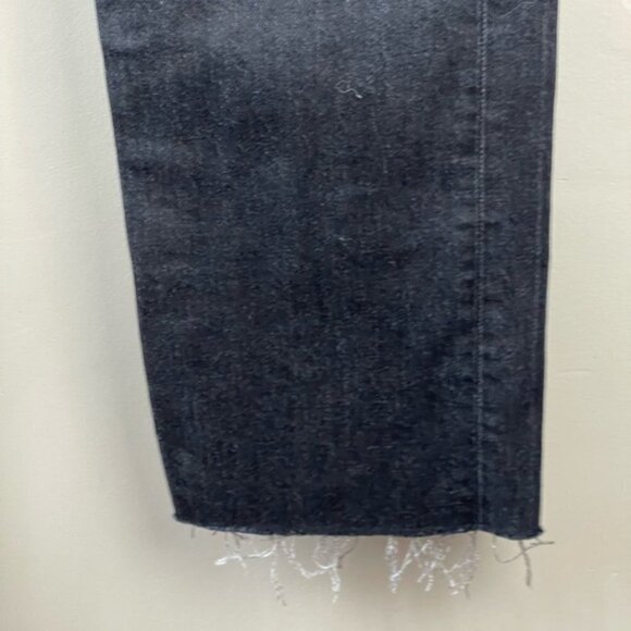 Helmet Lang black UNISEX mid rise button fly raw hem straight leg jeans M/32W/29 - Picture 5 of 11